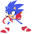 Size: 1534x1642 | Tagged: dead source, safe, artist:orangerocket-colorpower-wisp, sonic the hedgehog, classic sonic, eyelashes, female, fighting pose, frown, heart chest, jacket, looking offscreen, simple background, solo, trans female, transgender, transparent background