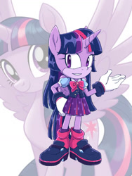 Size: 774x1032 | Tagged: safe, artist:kanayanga, mobianified, my little pony, twilight sparkle