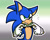 Size: 2048x1638 | Tagged: safe, artist:feeble-minded-little-gay, sonic the hedgehog, aromantic, aromantic pride, aromantic sonic, bowtie, clenched teeth, gradient background, looking offscreen, male, outline, pride flag background, smile, solo, standing