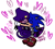 Size: 1066x959 | Tagged: safe, artist:forkabenny, artist:mushroom-cookie-bear, espio the chameleon, sonic the hedgehog, 2018, blushing, cute, duo, espibetes, eyes closed, gay, heart, holding each other, shipping, simple background, smile, sonabetes, sonespio, white background