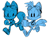 Size: 661x496 | Tagged: safe, artist:i-restuff, miles "tails" prower, ray the flying squirrel, flying squirrel, fox, squirrel, chibi, cute, duo, holding something, looking at something, looking at them, mouth open, rayabetes, remote controller, simple background, sketch, smile, tailabetes, walking, white background