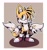Size: 1743x1871 | Tagged: safe, artist:shiftcircuit, miles "tails" prower, fox, 2021, abstract background, border, looking offscreen, male, outline, shadow (lighting), signature, smile, solo, standing, white outline