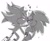 Size: 1339x1097 | Tagged: safe, artist:vurrase, shadow the hedgehog, sonic the hedgehog, hedgehog, 2023, duo, eyes closed, frown, gay, happy, heart, holding each other, lidded eyes, looking at them, male, males only, shadow x sonic, shipping, simple background, smile, sparkles, standing, white background