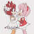 Size: 919x919 | Tagged: safe, artist:osovarro, amy rose, princess elise, hedgehog, duo, mobianified