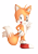 Size: 2893x4092 | Tagged: safe, artist:nakatia, miles "tails" prower, fox, 2019, classic tails, hand on hip, looking at viewer, male, mouth open, posing, simple background, smile, solo, standing, transparent background, v sign
