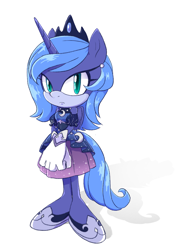 Size: 810x1080 | Tagged: safe, artist:kanayanga, mobianified, my little pony, princess luna, s1 luna, younger