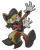 Size: 196x247 | Tagged: safe, artist:homophobic-sonic, miles (anti-mobius), fox, black fur, color edit, edit, looking offscreen, male, mouth open, simple background, smile, solo, transparent background, transparent edit
