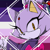 Size: 768x768 | Tagged: safe, artist:homophobic-sonic, blaze the cat, cat, 2023, edit, female, frown, icon, lesbian, lesbian pride, looking at viewer, moon lesbian pride, pride, pride flag background, solo