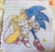 Size: 1023x983 | Tagged: safe, artist:shinatosark, miles "tails" prower, sonic the hedgehog, fox, hedgehog, 2023, blushing, duo, gay, heart, holding each other, holding hands, looking at each other, male, males only, shipping, smile, sonic x tails, tailabetes, traditional media, walking, wink