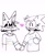 Size: 1180x1440 | Tagged: dead source, safe, artist:val_arts_0, miles "tails" prower, sonic the hedgehog, fox, hedgehog, 2023, :3, adhd, autistic, blushing, duo, english text, gay, headcanon, heart, holding hands, line art, looking at viewer, male, males only, shipping, shirt, simple background, smile, sonic x tails, white background