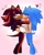 Size: 1080x1350 | Tagged: safe, artist:kainxte, shadow the hedgehog, sonic the hedgehog, hedgehog, abstract background, arm fluff, bisexual, claws, demiromantic, duo, ear fluff, earring, facepaint, fingerless gloves, gay, heart, holding each other, male, males only, pride, scar, shadow x sonic, shipping, smile, t4t, top surgery scars, trans male, transgender, wagging tail