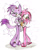 Size: 600x755 | Tagged: safe, artist:laurypinky972, amy rose, blaze the cat, cat, hedgehog, 2009, amy x blaze, bikini, blushing, cute, female, females only, hearts, holding hands, lesbian, shipping, star (symbol)