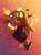 Size: 1280x1707 | Tagged: safe, artist:maareyas, gold the tenrec, tenrec, alternate outfit, female, floating, looking at viewer, pk mark, smile, smiling at viewer, solo