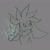 Size: 1300x1300 | Tagged: safe, artist:raero, silver the hedgehog, hedgehog, grey background, looking offscreen, pointing, psychokinesis, simple background, sketch, solo