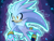 Size: 1100x828 | Tagged: safe, artist:ketlike, silver the hedgehog, hedgehog, 2020, flying, looking offscreen, male, psychokinesis, signature, solo, yellow eyes