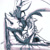 Size: 1024x1024 | Tagged: suggestive, artist:moccacino-chan, mephiles the dark, silver the hedgehog, bandage, gay, mephiles x silver, monochrome, shipping, signature, white background