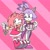 Size: 1796x1779 | Tagged: safe, artist:puyopuyo, amy rose, blaze the cat, cat, hedgehog, 2016, amy x blaze, amy's halterneck dress, blaze's tailcoat, christmas, cute, female, females only, lesbian, mistletoe, present, shipping