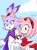 Size: 1280x1714 | Tagged: safe, artist:amyrosesimp1, artist:randomguy9991, amy rose, blaze the cat, cat, hedgehog, 2021, amy x blaze, amy's halterneck dress, blaze's tailcoat, cute, female, females only, hand on arm, lesbian, looking at viewer, shipping