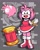 Size: 1657x2048 | Tagged: safe, artist:zepiereite, amy rose, abstract background, amy's halterneck dress, echo background, female, fist, looking at viewer, mouth open, open smile, piko piko hammer, smile, smiling at viewer, solo