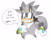 Size: 1396x1124 | Tagged: safe, artist:knuckie-head, silver the hedgehog, hedgehog, clenched teeth, dialogue, male, paranoid, simple background, solo, speech bubble, white background