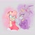 Size: 1844x1844 | Tagged: safe, artist:aithly_, amy rose, blaze the cat, cat, hedgehog, 2023, amy x blaze, amy's halterneck dress, blaze's tailcoat, blushing, clothes, cute, dress, female, females only, hand on cheek, lesbian, shipping