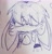 Size: 1947x2048 | Tagged: safe, artist:head---ache, kit the fennec, fox, eyebrows clipping through hair, eyes clipping through hair, fennec, idw sonic the hedgehog, looking at viewer, male, mouth open, shrunken pupils, solo, standing, traditional media