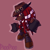 Size: 1280x1280 | Tagged: safe, artist:littlecowmoo, knuckles the echidna, echidna, brown gloves, brown shoes, clenched fists, frown, hat, knuckles' hat, looking at viewer, male, red background, redesign, ring, signature, simple background, solo