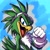 Size: 2048x2048 | Tagged: safe, artist:piemations, jet the hawk, bird, 2022, abstract background, arm fluff, chest fluff, clenched fist, hawk, looking at viewer, male, mouth open, open smile, shoulder fluff, smile, smiling at viewer, solo, standing