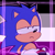 Size: 768x768 | Tagged: safe, artist:homophobic-sonic, sonic the hedgehog, hedgehog, asexual, asexual pride, edit, frown, icon, looking offscreen, male, pride, pride flag background, solo