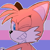 Size: 500x500 | Tagged: dead source, safe, artist:icon-oclasts, miles "tails" prower, fox, edit, icon, outline, pride flag background, solo, trans pride, transgender, wink