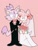 Size: 540x720 | Tagged: safe, artist:artyyline, amy rose, blaze the cat, cat, hedgehog, 2019, amy x blaze, cute, dress, female, females only, flowers, lesbian, looking at viewer, shipping, tuxedo, wedding, wedding dress, wedding suit