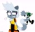 Size: 2048x1895 | Tagged: safe, artist:fartist2020, cassia the pronghorn, tangle the lemur, deer, lemur, duo, female, pronghorn deer