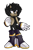 Size: 1317x2000 | Tagged: safe, artist:pinkiteru, oc, oc:nash the porcupine, porcupine, 2015, black fur, boots, frown, looking offscreen, male, oc only, outline, simple background, solo, standing, transparent background, yellow eyes