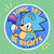 Size: 1080x1080 | Tagged: safe, artist:artfromars, sonic the hedgehog, hedgehog, adventures of sonic the hedgehog, abstract background, alternate version, bi rights, bisexual pride, classic sonic, classic sonic (universe), dic, english text, flag, holding something, male, pride, pride flag, solo, sonic says
