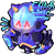 Size: 1280x1280 | Tagged: safe, artist:peck2neck, chaos sonic, sonic prime, ^^, agender, bust, chaos sonabetes, character name, cute, eyes closed, robot, signature, simple background, solo, solo agender, transparent background, v sign