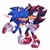 Size: 2048x2048 | Tagged: safe, artist:loulubally, shadow the hedgehog, sonic the hedgehog, 2023, duo, frown, gay, heart, hugging, male, males only, mouth open, one eye closed, shadow x sonic, shipping, simple background, smile, sonic boom (tv), standing, white background