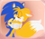 Size: 507x440 | Tagged: safe, artist:devotedsidekick, miles "tails" prower, sonic the hedgehog, fox, hedgehog, abstract background, blushing, duo, floppy ears, gay, hugging, male, males only, shipping, smile, sonic x tails
