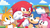 Size: 3738x2129 | Tagged: safe, artist:gaminggoru, amy rose, knuckles the echidna, miles "tails" prower, sonic the hedgehog, sonic origins, classic amy, classic knuckles, classic sonic, classic tails, clouds, daytime, looking at viewer, looking offscreen, loop, mouth open, outdoors, palm tree, smile, smiling at them