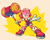 Size: 2000x1600 | Tagged: safe, artist:jencilthepencil, amy rose, hedgehog, abstract background, clenched teeth, clothes, female, hammer, holding something, looking ahead, overalls, piko piko hammer, smile, solo, sparkle, standing