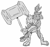 Size: 2048x1908 | Tagged: safe, artist:average-maria, amy rose, blaze the cat, cat, hedgehog, amy x blaze, dress, duo, frown, greyscale, hammer, holding something, lesbian, looking offscreen, piko piko hammer, shipping, simple background, standing, white background