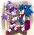 Size: 2006x2048 | Tagged: safe, artist:keaton_756, blaze the cat, sonic the hedgehog, shipping, sonaze, straight, suitcase