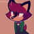 Size: 1849x1842 | Tagged: safe, ai art, artist:mobians.ai, barry the quokka, bowtie, dress, frown, lidded eyes, looking offscreen, mobius.social exclusive, nonbinary, nonbinary barry, outline, quokka, simple background, solo, standing, tan background
