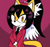 Size: 2029x1896 | Tagged: safe, ai art, artist:mobians.ai, honey the cat, cat, abstract background, female, looking at viewer, mobius.social exclusive, smile, smiling at viewer, solo, standing, suit, tie
