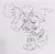 Size: 2048x2008 | Tagged: safe, artist:sonicrelated, tangle the lemur, whisper the wolf, lemur, wolf, 2023, arrow, blushing, carrying them, chest fluff, duo, english text, female, females only, lesbian, meme, pencilwork, shipping, signature, sketch, smile, standing, tall lesbian, tangle x whisper, text, traditional media, wagging tail