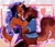 Size: 1872x1627 | Tagged: safe, artist:kook_sir_, nicole the hololynx, sally acorn, 2023, abstract background, chubby, duo, eyes closed, female, females only, heart, hugging, lesbian, nicole x sally, shipping, smile, standing
