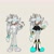 Size: 2000x2000 | Tagged: safe, artist:sp1nd-ash, silver the hedgehog, hedgehog, beige background, duality, fur markings, looking at viewer, male, poncho, redesign, simple background, smile, solo, solo male, standing, vitiligo, waving