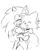 Size: 496x600 | Tagged: dead source, safe, artist:stveebee, miles "tails" prower, sonic the hedgehog, 2023, carrying them, cute, duo, gay, kiss on cheek, line art, shipping, simple background, smile, sonabetes, sonic x tails, standing, star (symbol), tailabetes, white background