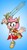 Size: 576x1080 | Tagged: safe, artist:death-driver-5000, amy rose, cosplay, female, gradient background, holding something, looking at viewer, open smile, outfit swap, she-ra, smile, smiling at viewer, solo, standing on one leg, sword