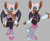 Size: 2048x1676 | Tagged: safe, artist:hibiscuit-rose, rouge the bat, blue sclera, blushing, dark skin, ear piercing, grey background, heart nose, redesign, simple background, smile, solo, standing