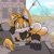 Size: 2048x2048 | Tagged: safe, artist:flamingwaffels, miles "tails" prower, fox, :o, abstract background, alternate universe, au:post-apocolypse, bandana, belt, clouds, daytime, eyebrow clipping through hair, goggles, goggles on head, grey gloves, looking at something, male, mouth open, outdoors, ring, solo
